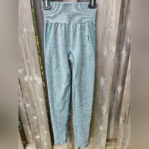 Gymshark leggings, Heathered Teal, size Extra small